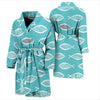 Ichthys Christian Pattern Print Men Long Robe-grizzshop