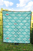 Ichthys Christian Pattern Print Quilt-grizzshop