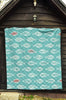 Ichthys Christian Pattern Print Quilt-grizzshop