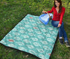 Ichthys Christian Pattern Print Quilt-grizzshop