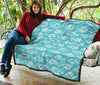 Ichthys Christian Pattern Print Quilt-grizzshop