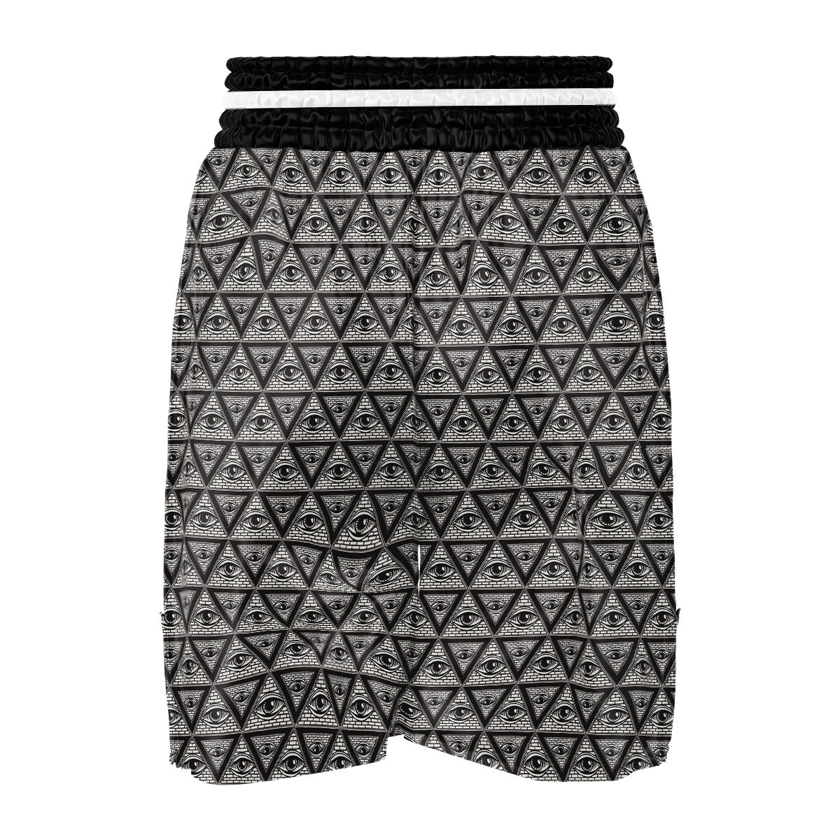Illuminati Print Pattern Boxing Shorts-grizzshop
