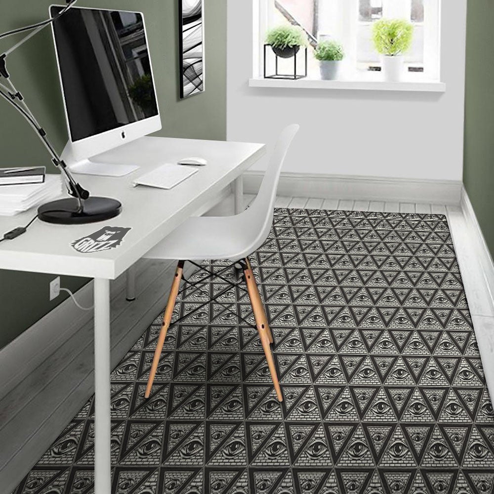 Illuminati Print Pattern Floor Mat-grizzshop