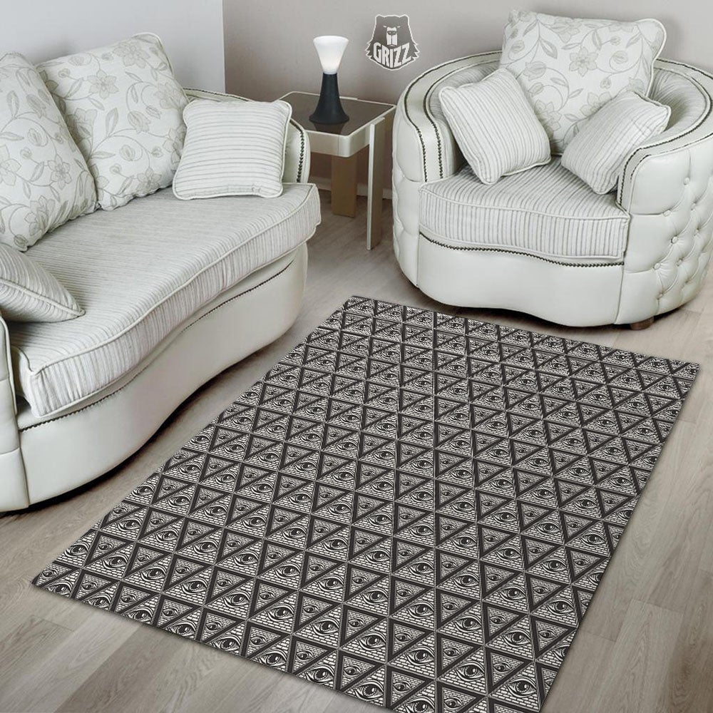 Illuminati Print Pattern Floor Mat-grizzshop