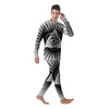 Illuminati White And Black Print Men's Pajamas-grizzshop