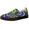 Illusion Optical Explosion Psychedelic Black Slip On Shoes-grizzshop