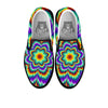 Illusion Optical Explosion Psychedelic Black Slip On Shoes-grizzshop