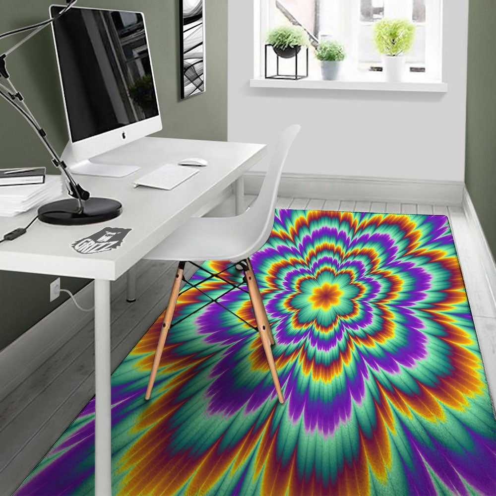 Illusion Optical Explosion Psychedelic Floor Mat-grizzshop