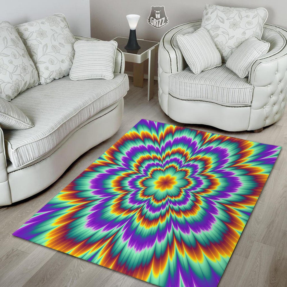 Illusion Optical Explosion Psychedelic Floor Mat-grizzshop