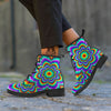 Illusion Optical Explosion Psychedelic Leather Boots-grizzshop