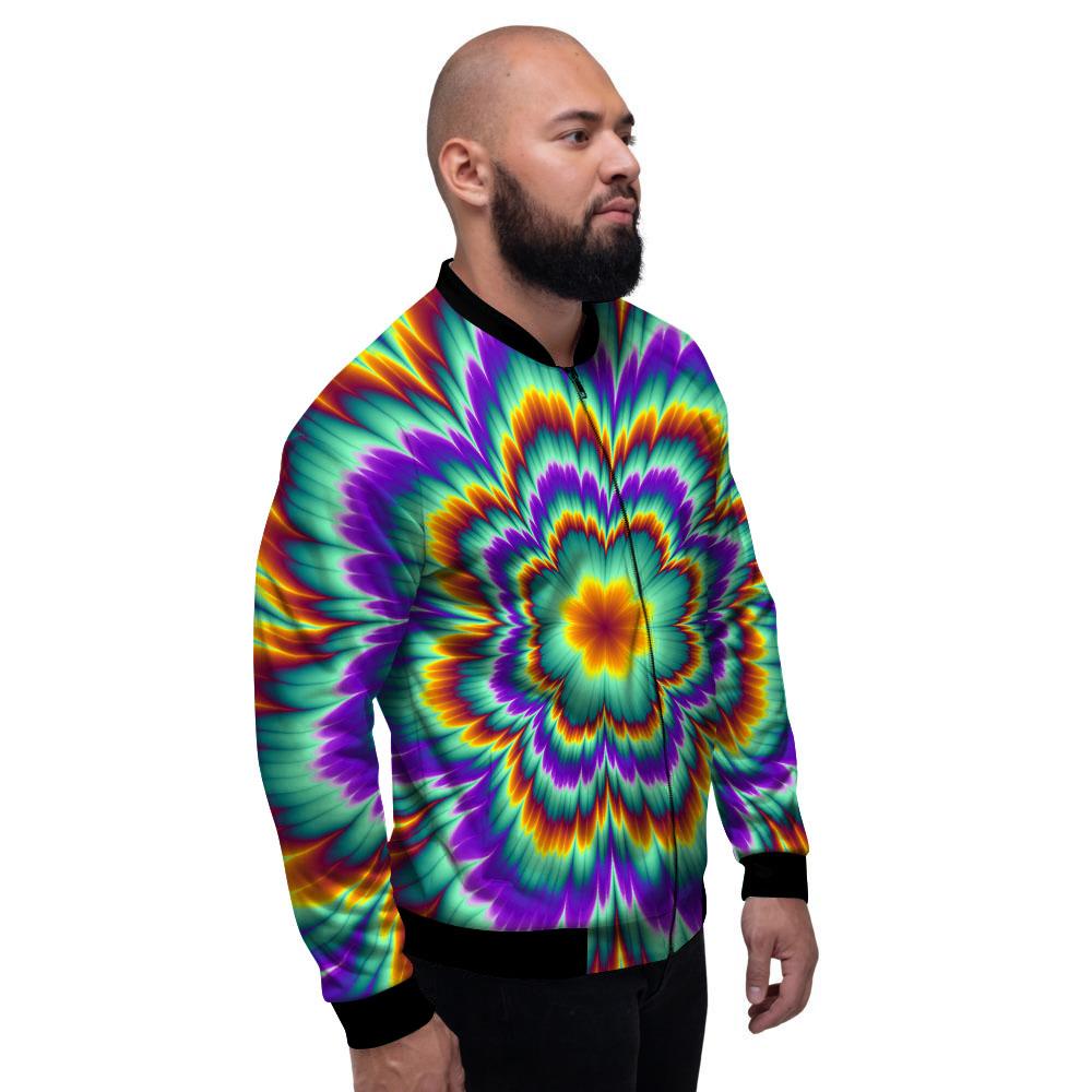 Illusion Optical Explosion Psychedelic Men's Bomber Jacket-grizzshop