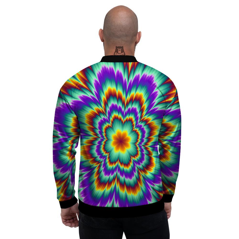 Illusion Optical Explosion Psychedelic Men's Bomber Jacket-grizzshop