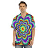 Illusion Optical Explosion Psychedelic Men's Hawaiian Shirt-grizzshop