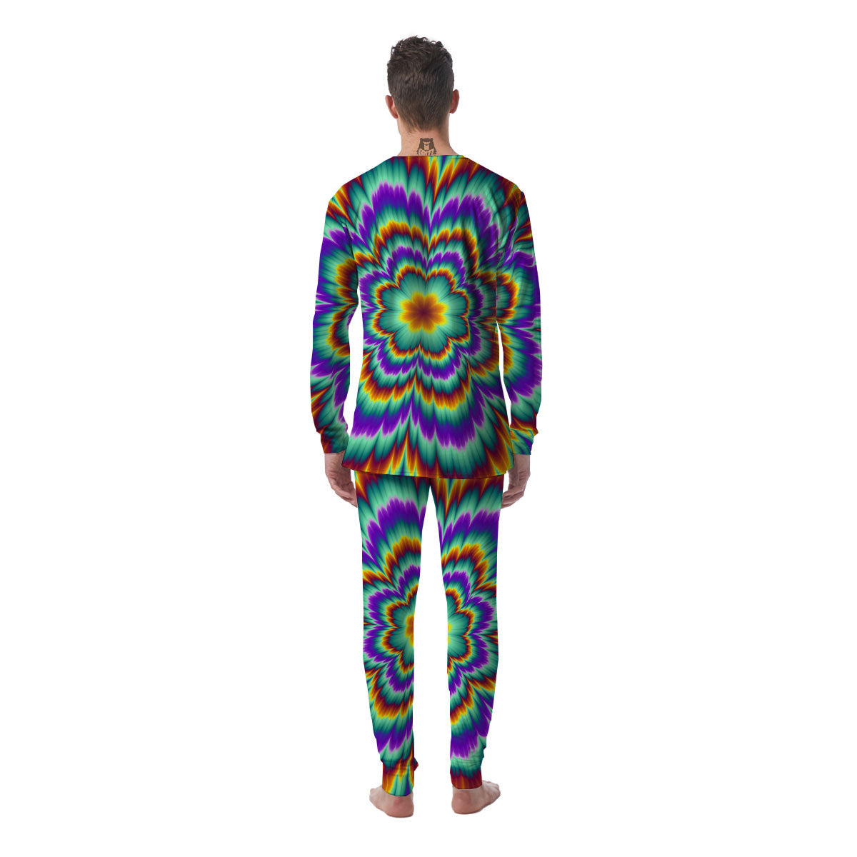 Illusion Optical Explosion Psychedelic Men's Pajamas-grizzshop