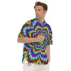 Illusion Optical Explosion Psychedelic Men's Short Sleeve Shirts-grizzshop