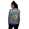 Illusion Optical Explosion Psychedelic Women's Bomber Jacket-grizzshop