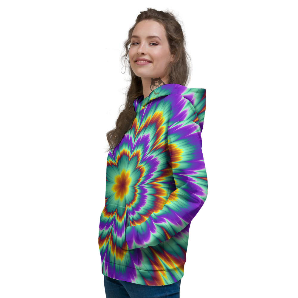 Illusion Optical Explosion Psychedelic Women's Hoodie-grizzshop