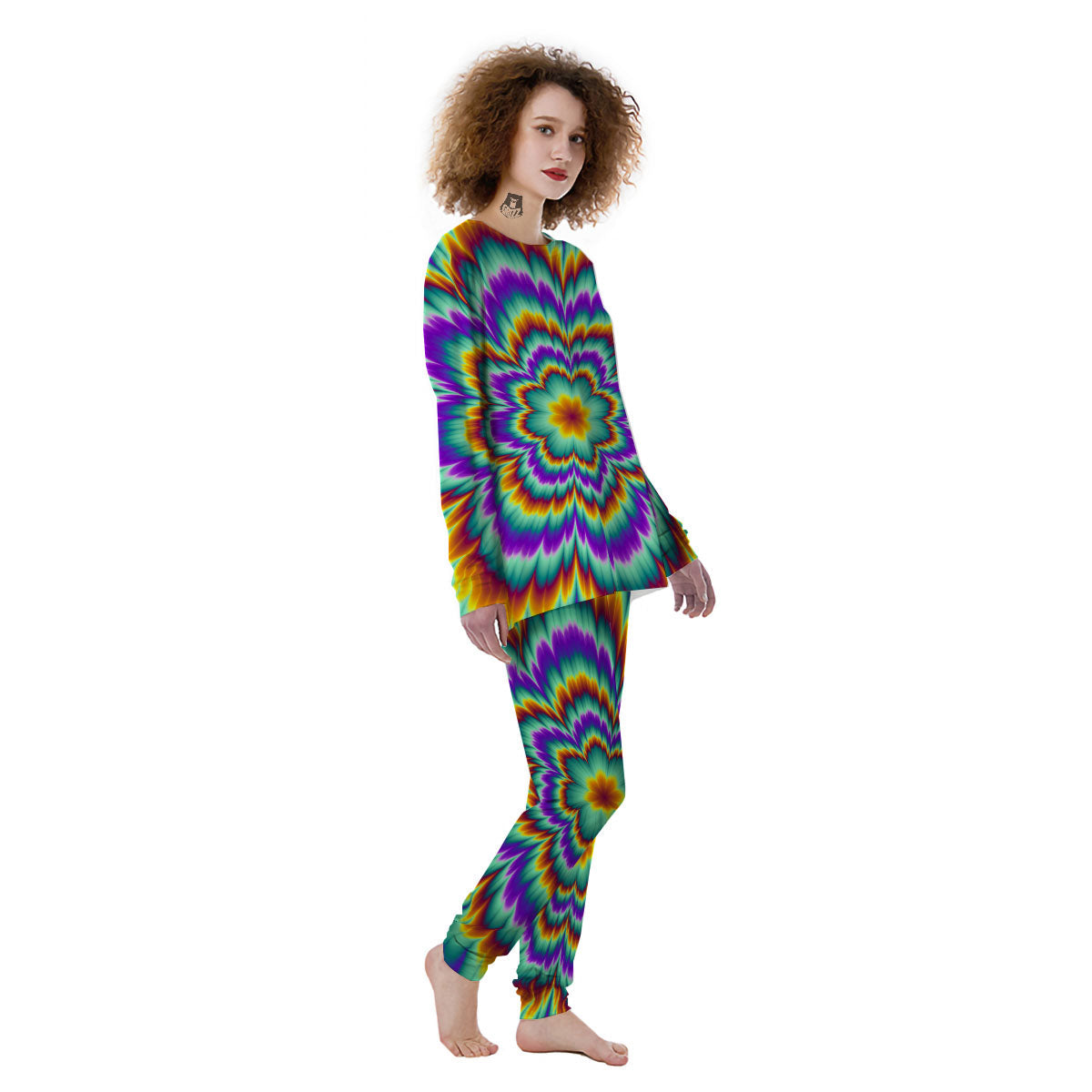 Illusion Optical Explosion Psychedelic Women's Pajamas-grizzshop