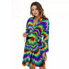 Illusion Optical Explosion Psychedelic Women's Robe-grizzshop