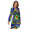 Illusion Optical Explosion Psychedelic Women's Robe-grizzshop