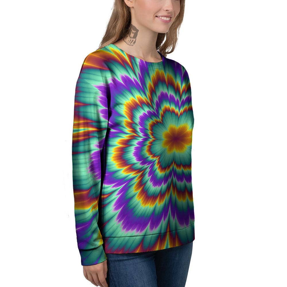 Illusion Optical Explosion Psychedelic Women's Sweatshirt-grizzshop