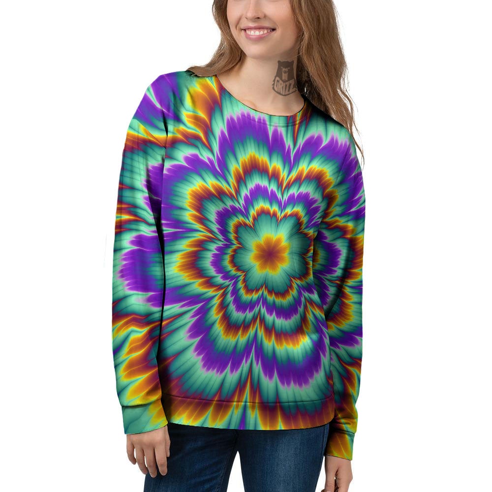 Illusion Optical Explosion Psychedelic Women's Sweatshirt-grizzshop