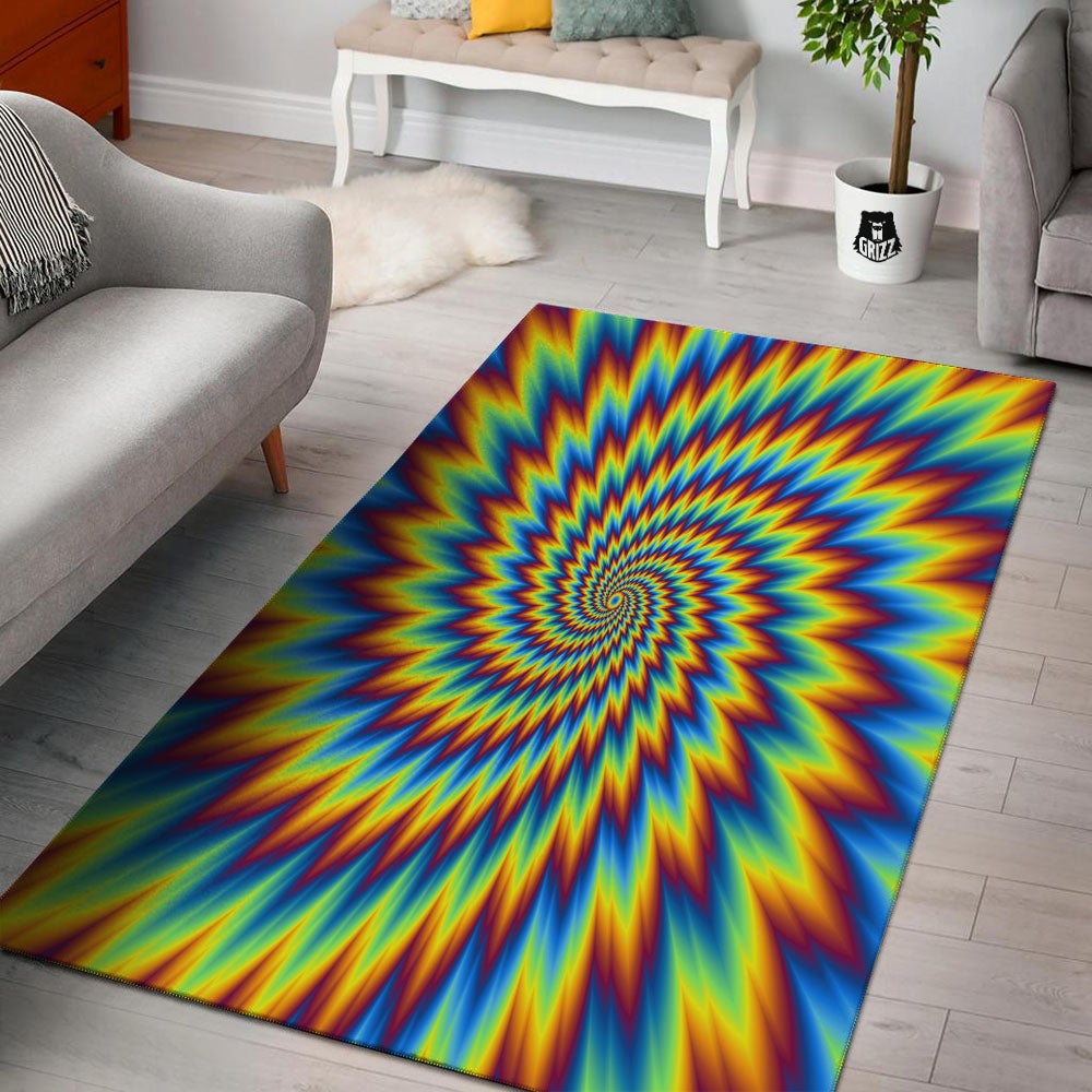 Illusion Optical Psychedelic Expansion Floor Mat-grizzshop