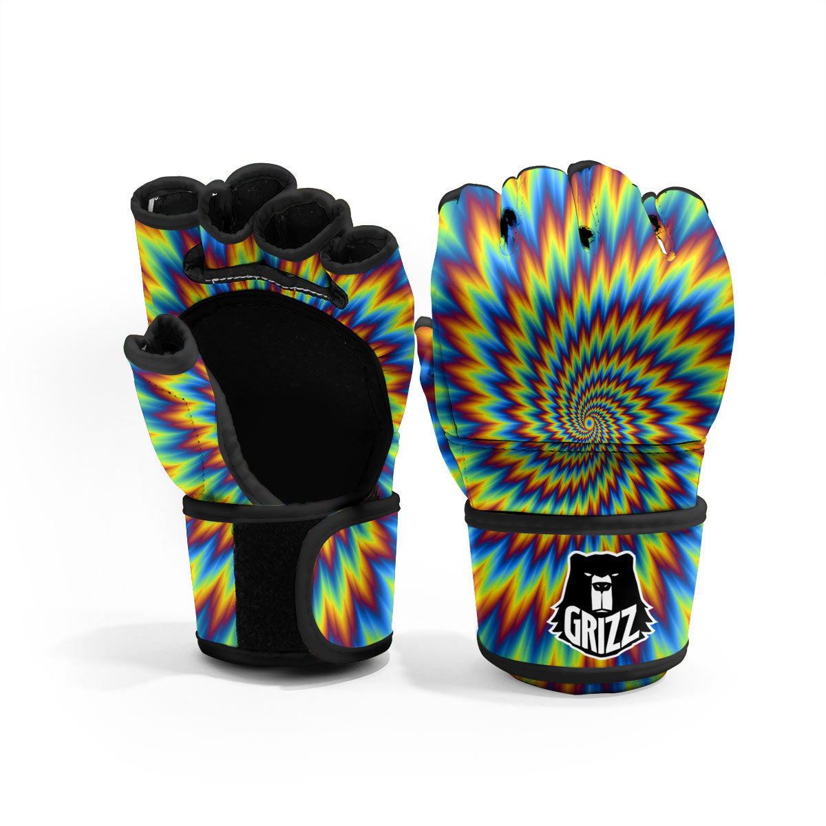Illusion Optical Psychedelic Expansion MMA Gloves-grizzshop