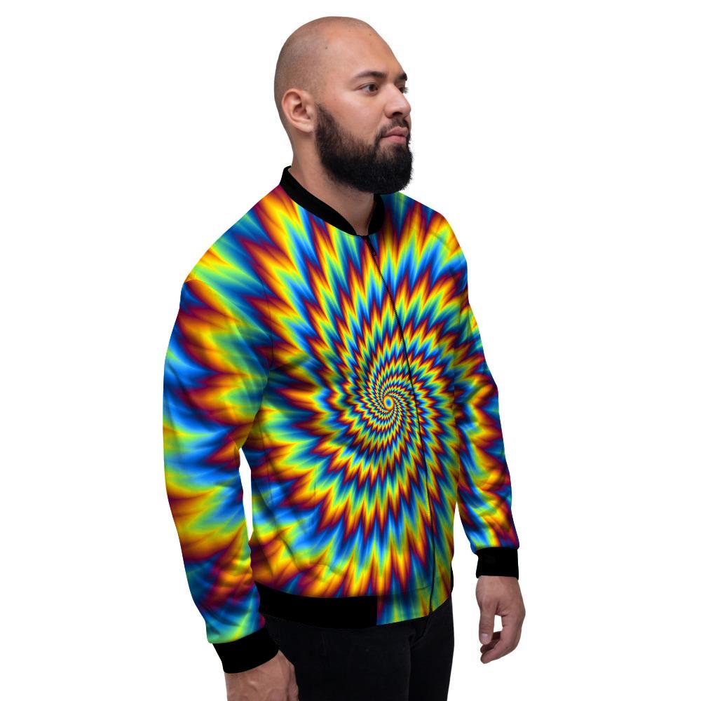 Illusion Optical Psychedelic Expansion Men's Bomber Jacket-grizzshop