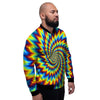 Illusion Optical Psychedelic Expansion Men's Bomber Jacket-grizzshop