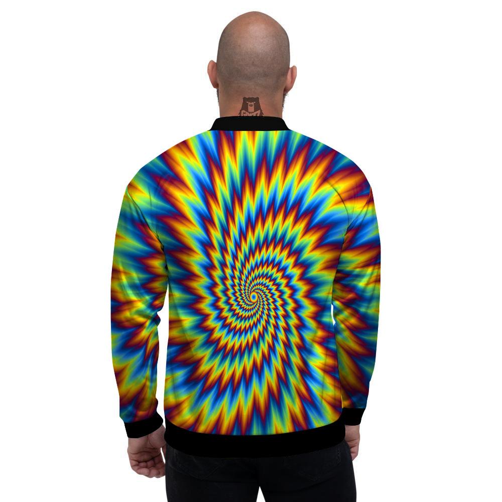 Illusion Optical Psychedelic Expansion Men's Bomber Jacket-grizzshop