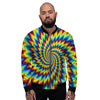 Illusion Optical Psychedelic Expansion Men's Bomber Jacket-grizzshop