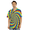 Illusion Optical Psychedelic Expansion Men's Hawaiian Shirt-grizzshop