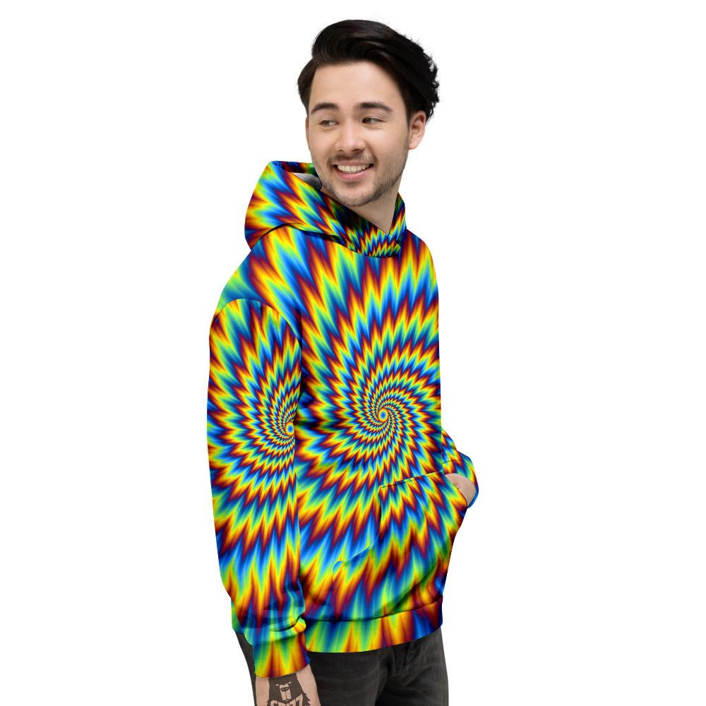Illusion Optical Psychedelic Expansion Men's Hoodie-grizzshop