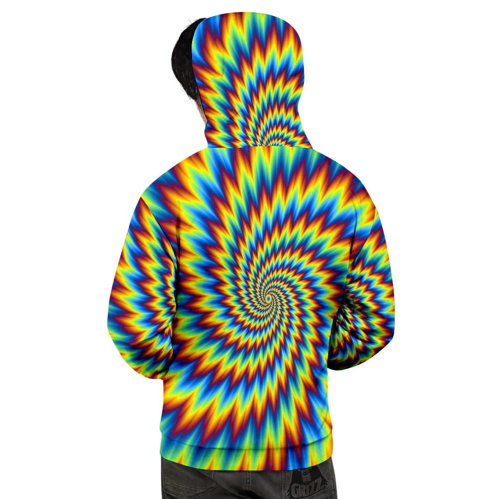 Illusion Optical Psychedelic Expansion Men's Hoodie-grizzshop