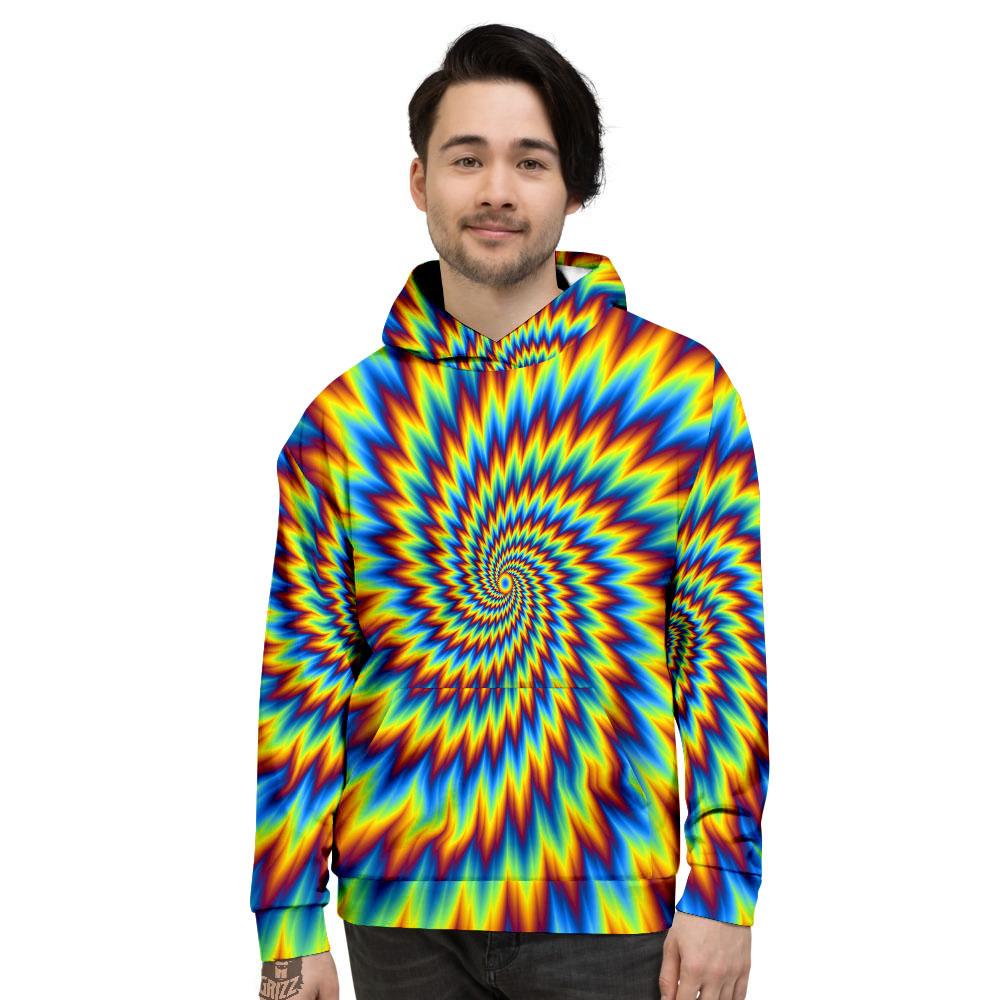 Illusion Optical Psychedelic Expansion Men's Hoodie-grizzshop