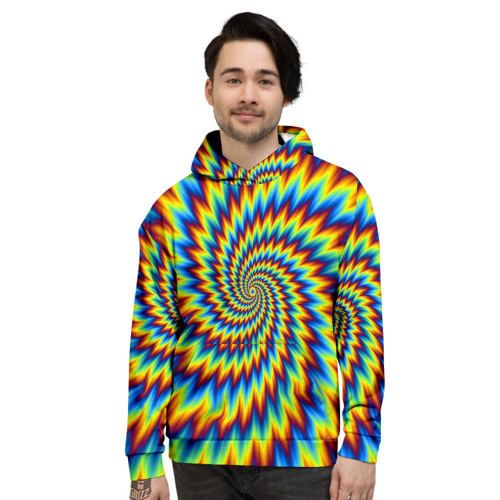Illusion Optical Psychedelic Expansion Men's Hoodie-grizzshop