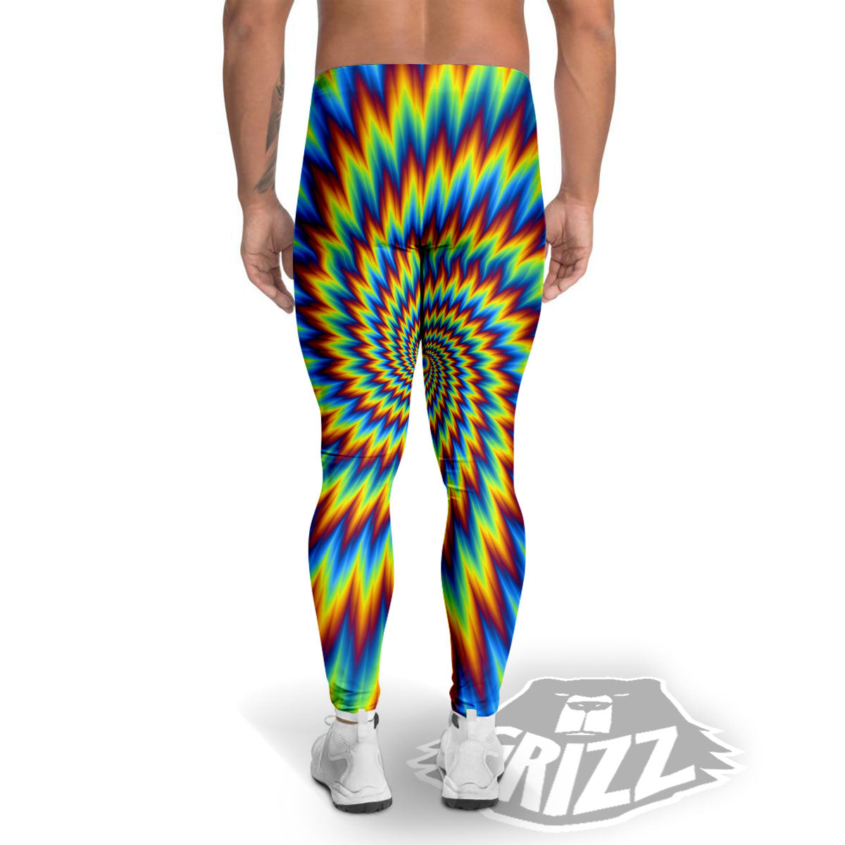 Illusion Optical Psychedelic Expansion Men's Leggings-grizzshop