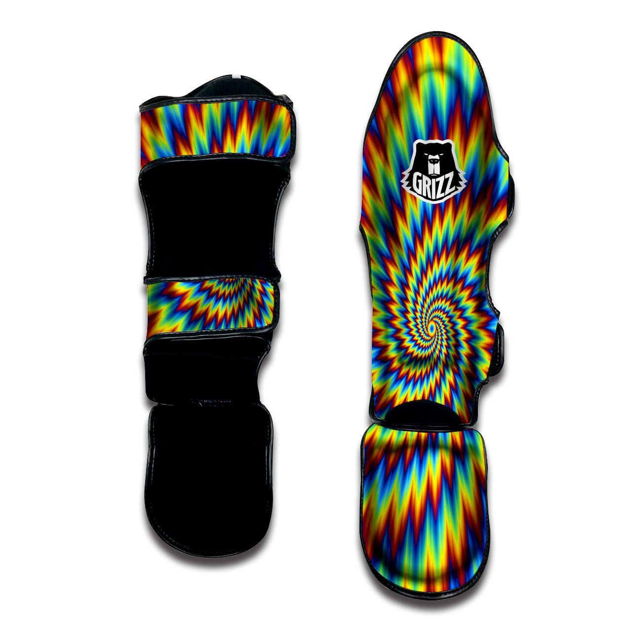 Illusion Optical Psychedelic Expansion Muay Thai Shin Guards-grizzshop