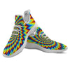 Illusion Optical Psychedelic Expansion White Athletic Shoes-grizzshop