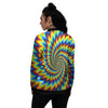 Illusion Optical Psychedelic Expansion Women's Bomber Jacket-grizzshop