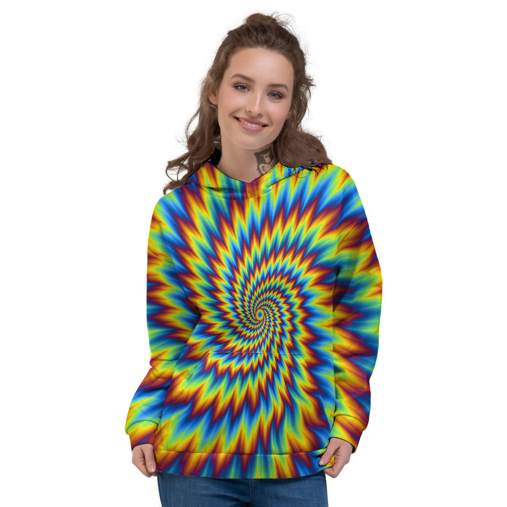 Illusion Optical Psychedelic Expansion Women's Hoodie-grizzshop