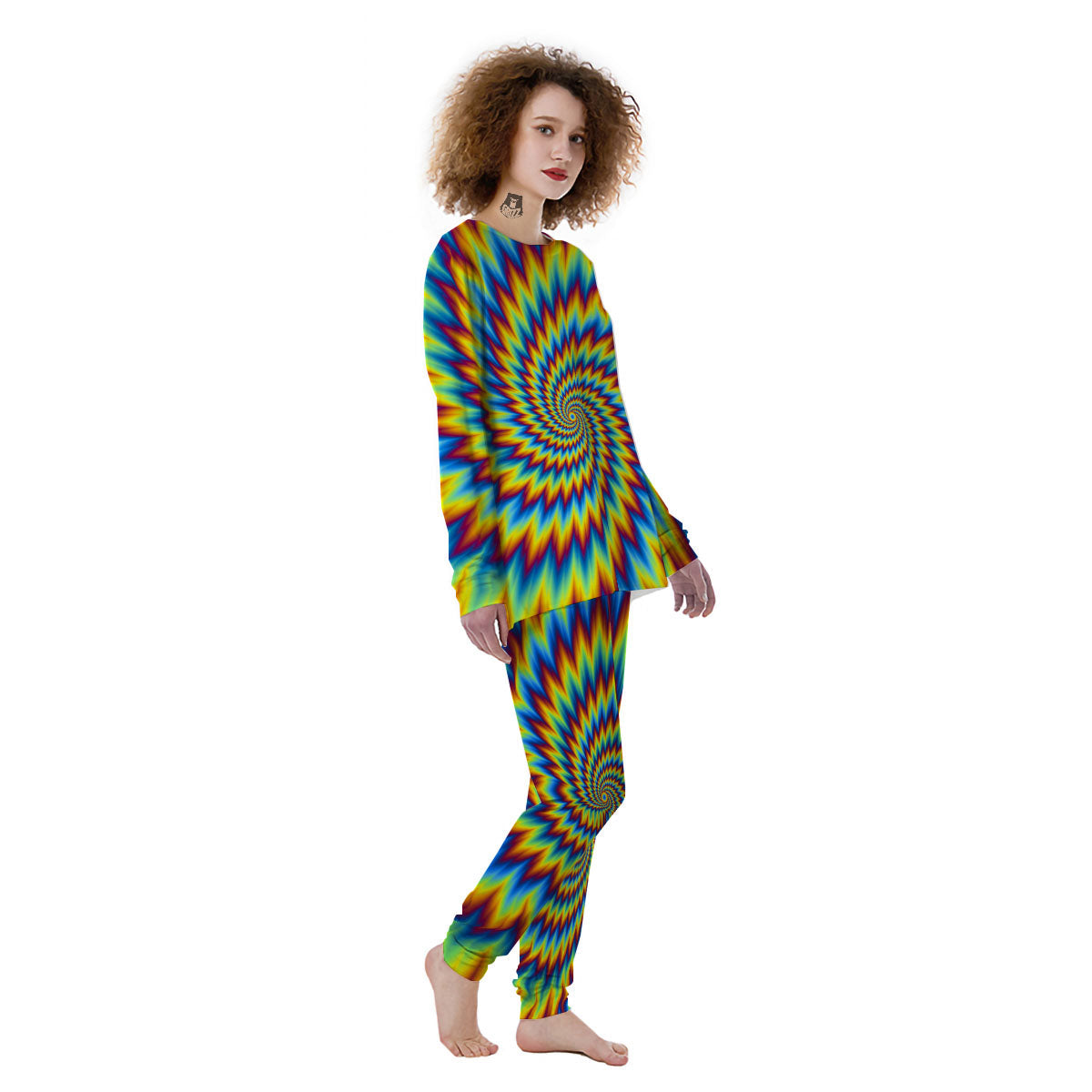 Illusion Optical Psychedelic Expansion Women's Pajamas-grizzshop