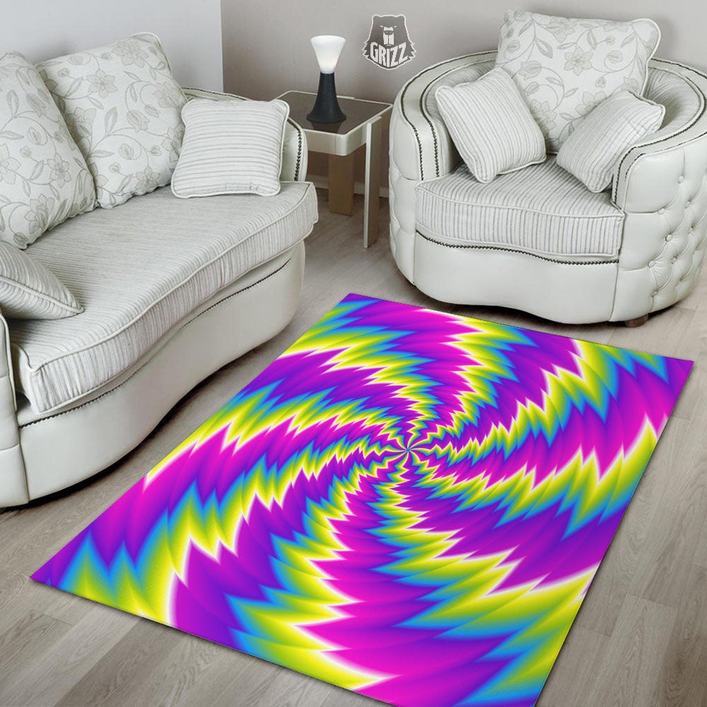 Illusion Optical Psychedelic Radiant Floor Mat-grizzshop