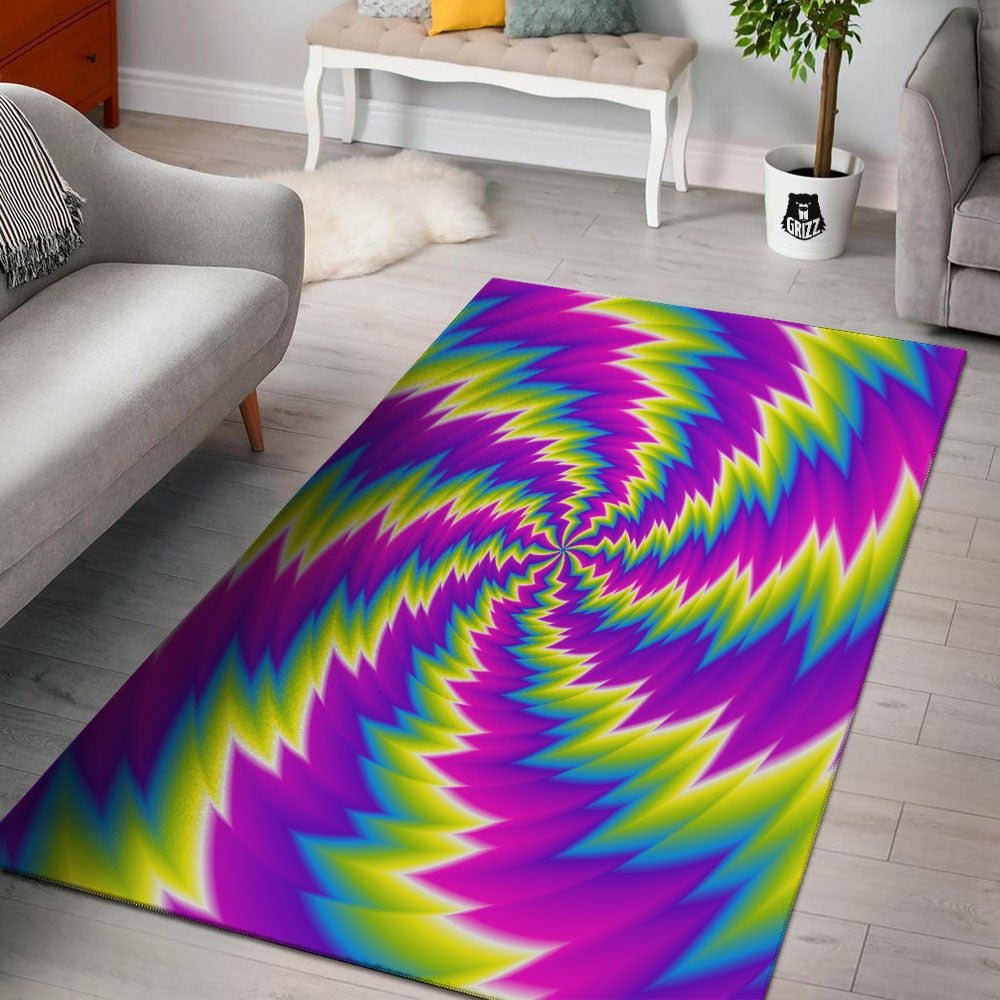 Illusion Optical Psychedelic Radiant Floor Mat-grizzshop