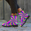 Illusion Optical Psychedelic Radiant Leather Boots-grizzshop