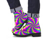 Illusion Optical Psychedelic Radiant Leather Boots-grizzshop