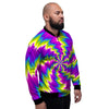 Illusion Optical Psychedelic Radiant Men's Bomber Jacket-grizzshop