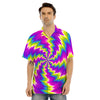 Illusion Optical Psychedelic Radiant Men's Hawaiian Shirt-grizzshop