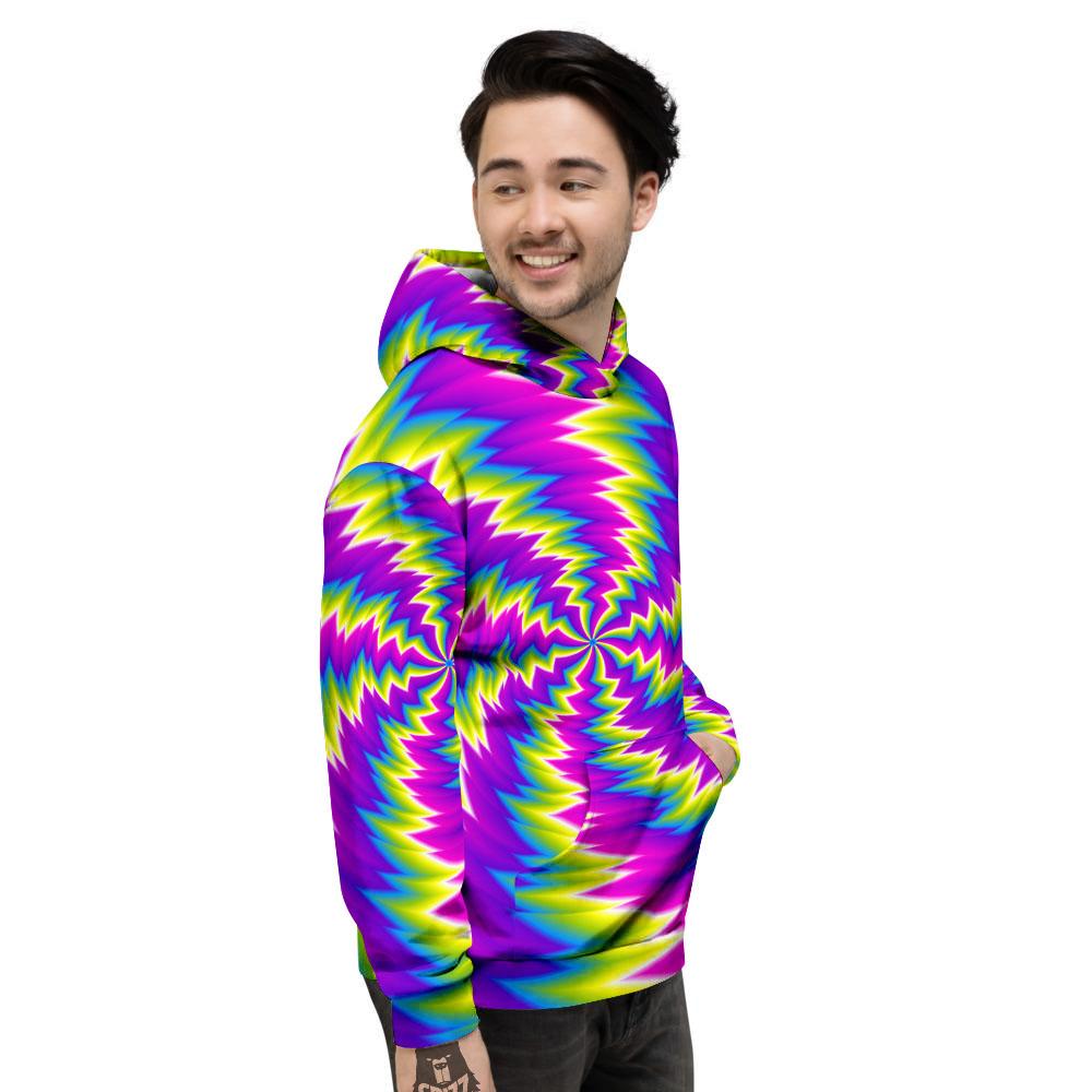 Illusion Optical Psychedelic Radiant Men's Hoodie-grizzshop